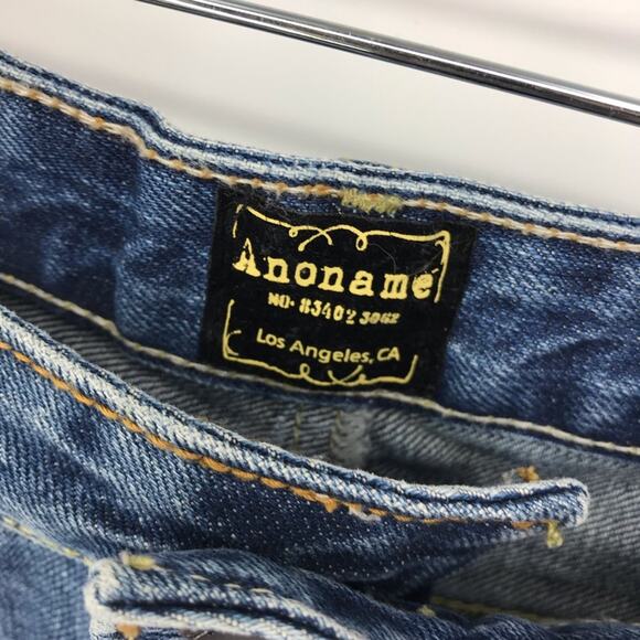 Vintage Anoname Y2K Womens Size 29 Liv Denim Skirt Distressed Mini Length - Picture 3 of 6